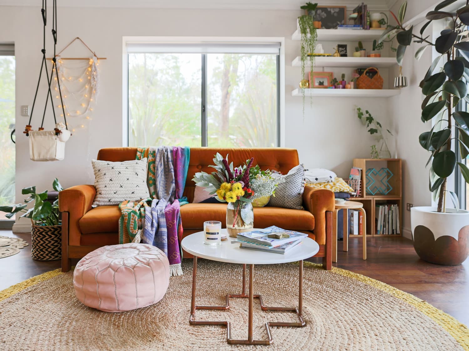 Ottoman next store to coffee table